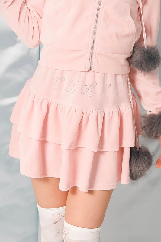 ♫⋆｡♪ popstar velour skirt ₊˚♬ ﾟ. available from February 3rd!