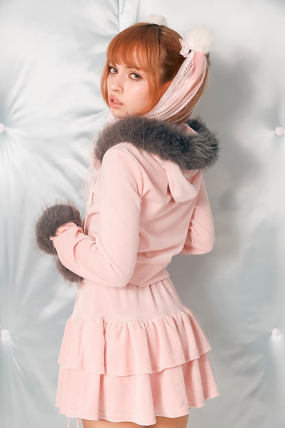 ♫⋆｡♪ popstar velour skirt ₊˚♬ ﾟ. available from February 3rd!
