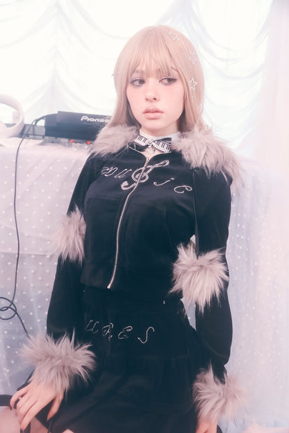 ♫⋆｡♪ rockstar velour top ₊˚♬ ﾟ. available from February 3rd!