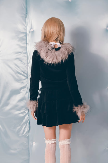 ♫⋆｡♪ rockstar velour skirt ₊˚♬ ﾟ. available from February 3rd!